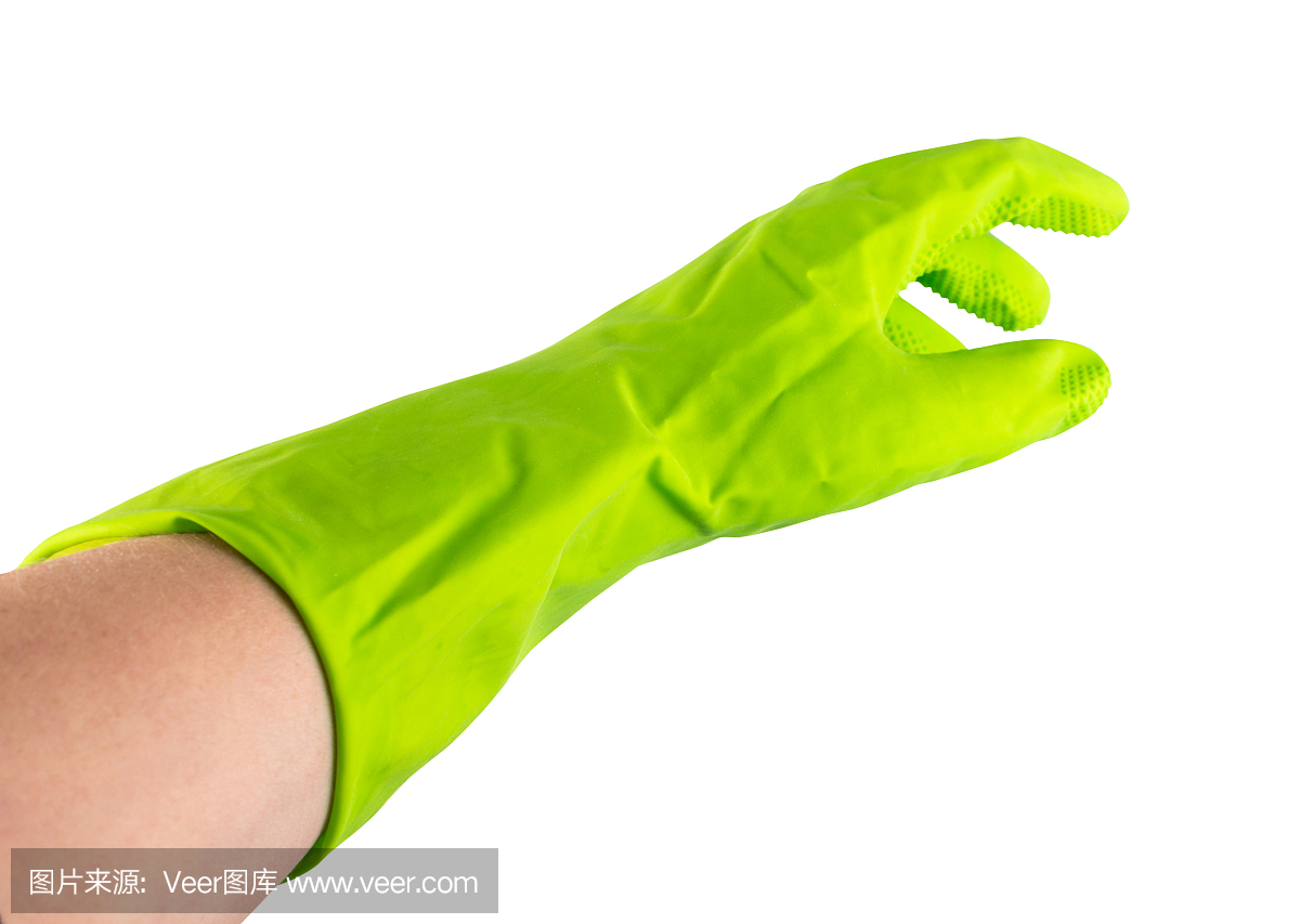 手用绿色橡胶防护手套隔离